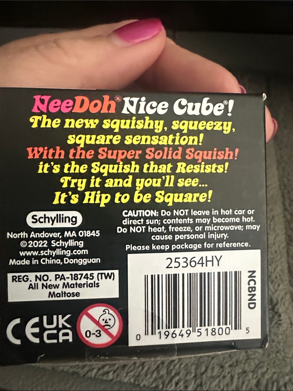 Nee Doh Nice Cube Super Solid Squish! - Purple - Picture 4 of 4
